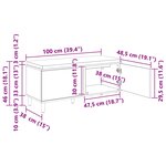 vidaXL Banc d'entrée avec coussin Chêne fumé 100 x 38 x 46 cm