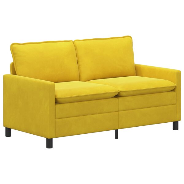 vidaXL Canapé Jaune 156 x 81 x 87 5 cm Velours