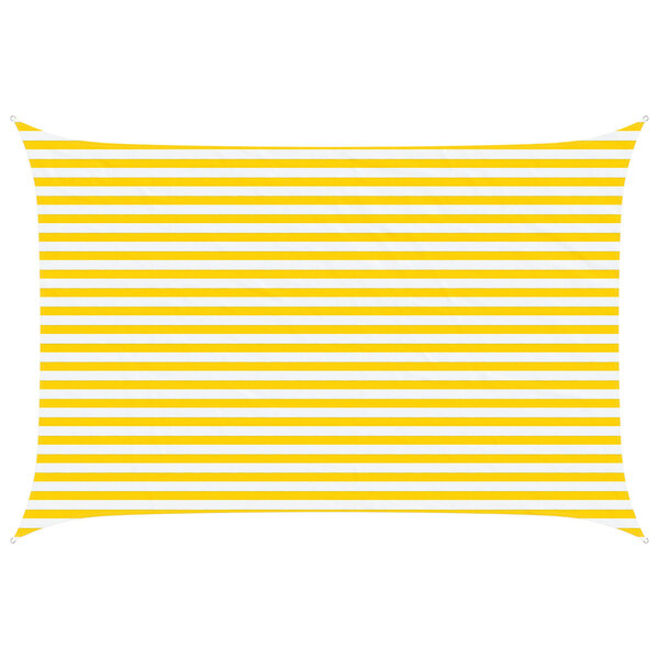 vidaXL Voile d'ombre Jaune et blanc 4 5 × 3 m 100   polyester Oxford