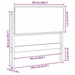 vidaXL Tête de lit capitonnée Gris Naturel et Foncé 100 cm Pin massif