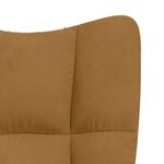 vidaXL Chaise de relaxation avec tabouret Marron Velours