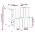 vidaXL Cabinet de chevet 2 pièces Blanc brillant 43 x 34 5 x 49 5 cm