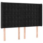 vidaXL Sommier à lattes de lit matelas et LED Noir 140x200 cm Velours