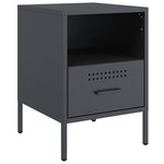 vidaXL Table de chevet anthracite 36x39x50 5 cm acier laminé à froid