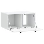 vidaXL Meuble TV mural Blanc 59 5 x 41 x 30 cm Bois d'ingénierie
