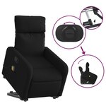 vidaXL Fauteuil de massage inclinable Noir Tissu