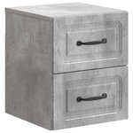 vidaXL Cabinet de chevet mural 2 Pièces Gris béton 34 5 x 33 x 40 cm