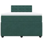vidaXL Sommier à lattes de lit et matelas Vert foncé 120x200cm Velours