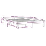 vidaXL Cadre de lit blanc 140x200 cm bois de pin massif