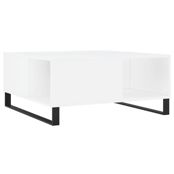 vidaXL Table basse blanc 80x80x36 5 cm bois d'ingénierie