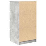 vidaXL Buffet avec tiroirs gris béton 37 5x35x99 cm bois d'ingénierie