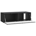 vidaXL Meuble TV mural 98 x 41 x 30 cm Noir Bois d'ingénierie