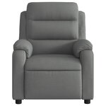 vidaXL Fauteuil inclinable en tissu gris foncé