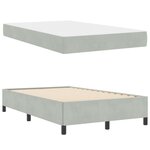vidaXL Cadre de lit avec matelas Gris clair 120 x 200 cm tissu