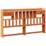 vidaXL Lit bibliothèque sans matelas cire marron 180x200 cm pin massif