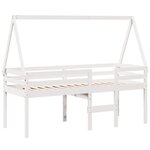 vidaXL Lit haut sans matelas blanc 90x190 cm bois de pin massif