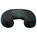 vidaXL Oreiller de Voyage pour le Cou Noir 27 x 27 x 8 cm Velours