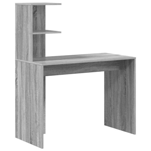 vidaXL Bureau Sonoma gris 102 x 50 x 124 cm Bois d'ingénierie