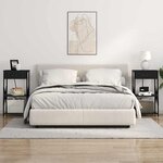 vidaXL Cabinet de chevet avec étagère 2 Pièces Chêne noir 41 x 31 x 76 cm