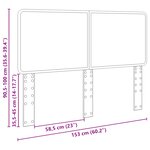 vidaXL Tête de lit Blanc 150 cm Bois d'ingénierie