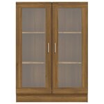 vidaXL Armoire à vitrine Chêne brun 82 5x30 5x115cm Bois d'ingénierie