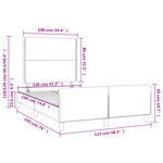vidaXL Cadre de lit sans matelas noir 120x190 cm similicuir