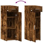 vidaXL Buffet chêne fumé 30x42 5x93 cm bois d'ingénierie