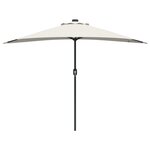 vidaXL Parasol de Jardin Half avec Poteau en Aluminium Sable 294 cm