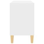 vidaXL Meuble TV avec pieds en bois massif Blanc 69 5x30x50 cm