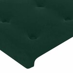 vidaXL Sommier à lattes de lit et matelas et LED Vert foncé 90x190 cm
