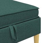 vidaXL Canapé modulaire avec rangement 5 Pièces Vert foncé Tissu