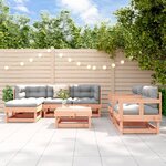 vidaXL Salon de jardin 7 Pièces avec coussins bois massif douglas
