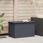 vidaXL Boîte de Rangement Extérieure Anthracite 80 x 50.5 x 50 cm