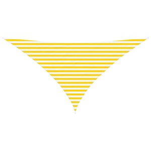 vidaXL Voile d'ombre Jaune et blanc 3 5 x 3 5 x 4 9 m