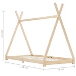 vidaXL Cadre de lit d'enfant Bois de pin massif 70x140 cm
