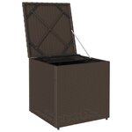 vidaXL Coffre de Rangement Extérieur Brun et Crème Rotin Moyen Rangement