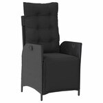 vidaXL Ensemble de salle à manger pour jardin 7 Pièces Noir Poly rotin