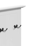 vidaXL Armoire de couloir avec crochets BODO blanc 50x40x157 cm