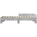 vidaXL Cadre de lit sans matelas gris béton 100x200 cm bois ingénierie