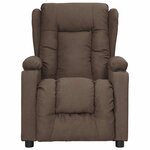 vidaXL Fauteuil électrique de massage Taupe Tissu