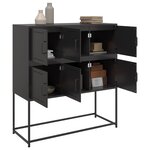 vidaXL Buffet noir 100 5x39x107 cm acier