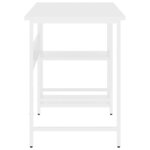 vidaXL Bureau d'ordinateur Blanc 105x50x72 cm MDF et métal