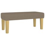 vidaXL Sommier à lattes de lit avec matelas Taupe 120x200 cm Tissu