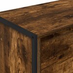 vidaXL Meuble d'appoint Chêne Fumé 96 5 x 30 x 75 cm Bois d'ingénierie