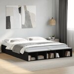 vidaXL Cadre de lit sans matelas noir 180x200 cm