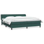 vidaXL Sommier à lattes de lit et matelas vert foncé 180x210cm velours