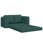 vidaXL Canapé-Lit 60cm Vert foncé tissu