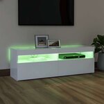 vidaXL Meuble TV avec lumières LED blanc 120x35x40 cm