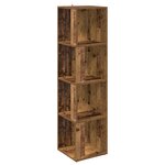 vidaXL Armoire d'angle vieux bois 33x33x132 cm bois d'ingénierie