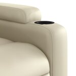 vidaXL Fauteuil inclinable en similicuir crème